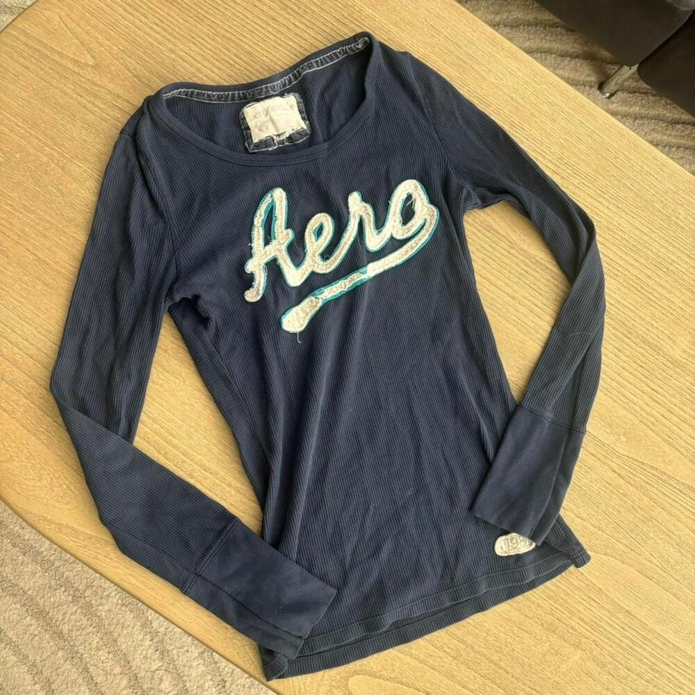 Y2K Aeropostale Blue Long Sleeve Medium
